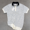 Polo blanc à motifs géométriques – Chic moderne